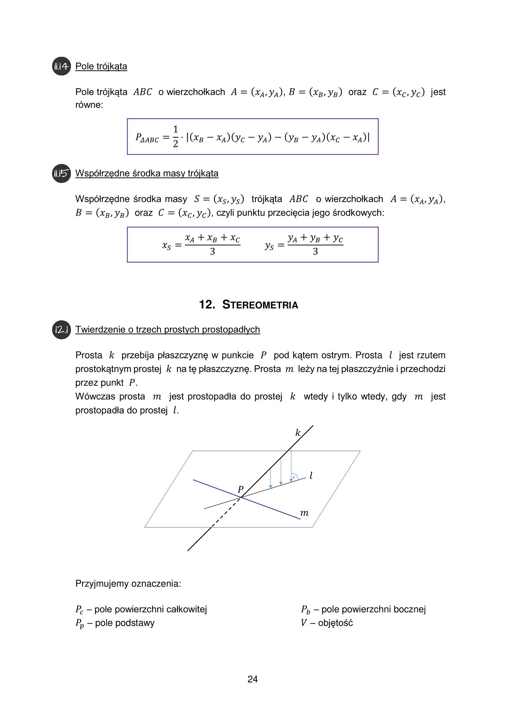 Karta wzorów matematyka | Matura z matematyki | matematma.pl